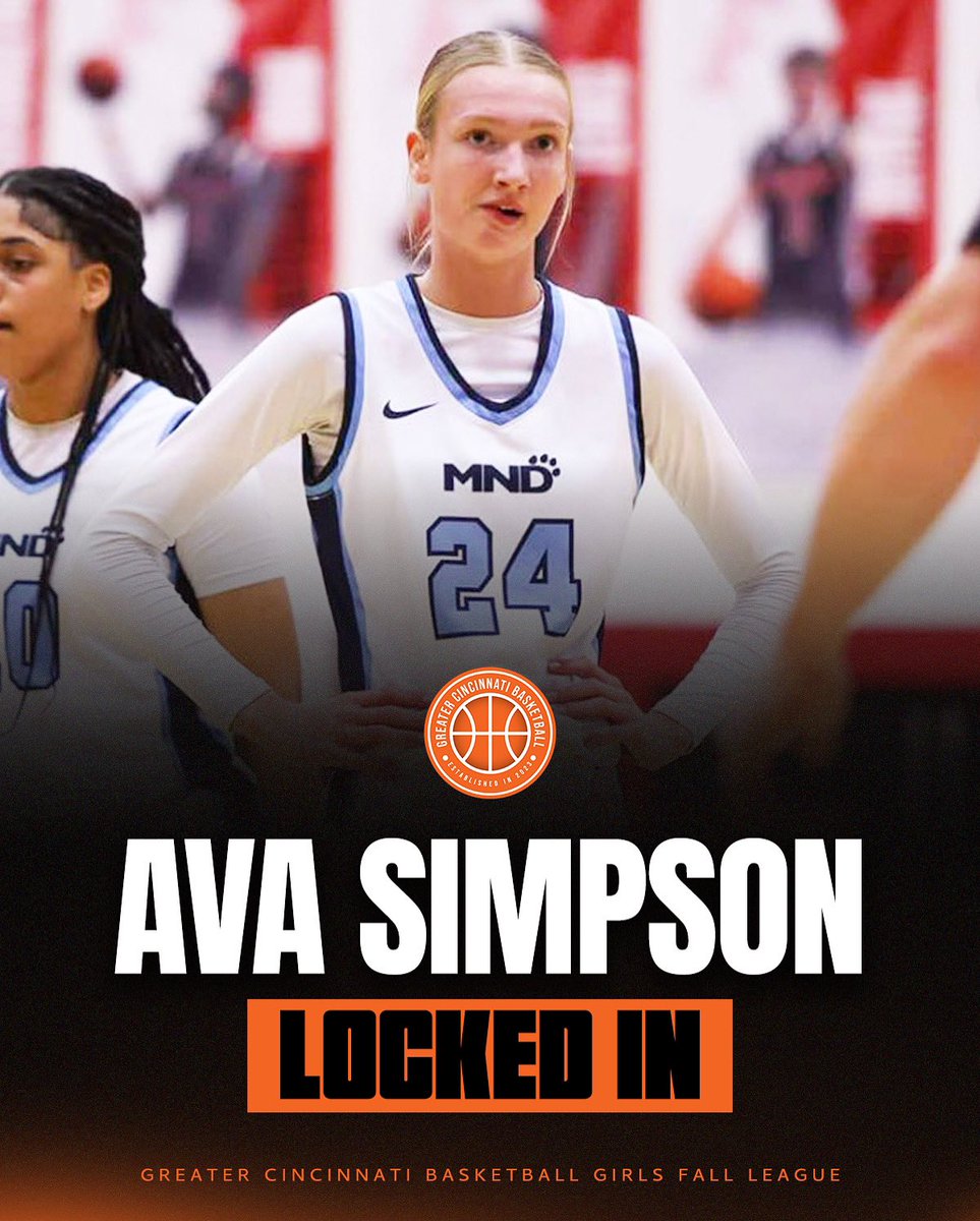 Greater Cincinnati Basketball (@gcbgirlsleague) on Twitter photo 𝐋𝐎𝐂𝐊𝐄𝐃 𝐈𝐍 🔒
2028 Ava Simpson (<a href="/AvaSimpson2424/">Ava Simpson</a>) is back for another year in the GCB Girls Fall League! The 6’1 guard is one of the top underclassmen in the area!
Secure your spot at gcbgirlsleague.com
#GCBGirlsLeague 𝐋𝐎𝐂𝐊𝐄𝐃 𝐈𝐍 🔒
2028 Ava Simpson (<a href="/AvaSimpson2424/">Ava Simpson</a>) is back for another year in the GCB Girls Fall League! The 6’1 guard is one of the top underclassmen in the area!
Secure your spot at gcbgirlsleague.com
#GCBGirlsLeague