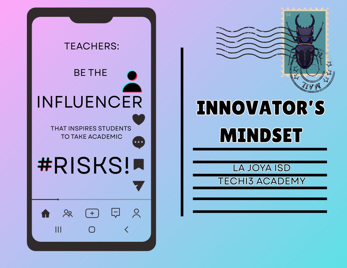 Mrs_Santillan's tweet image. Innovator’s Mindset Post Card 💌
@gcouros @cgarza0930 @msgracia15
@Leticia_FF77 @KarinaMarin @SaraLeeSanchez2 @marisol_garza_1
@MarlenHinojosa8 #LJTECHi3 @LaJoyaISDEdTech