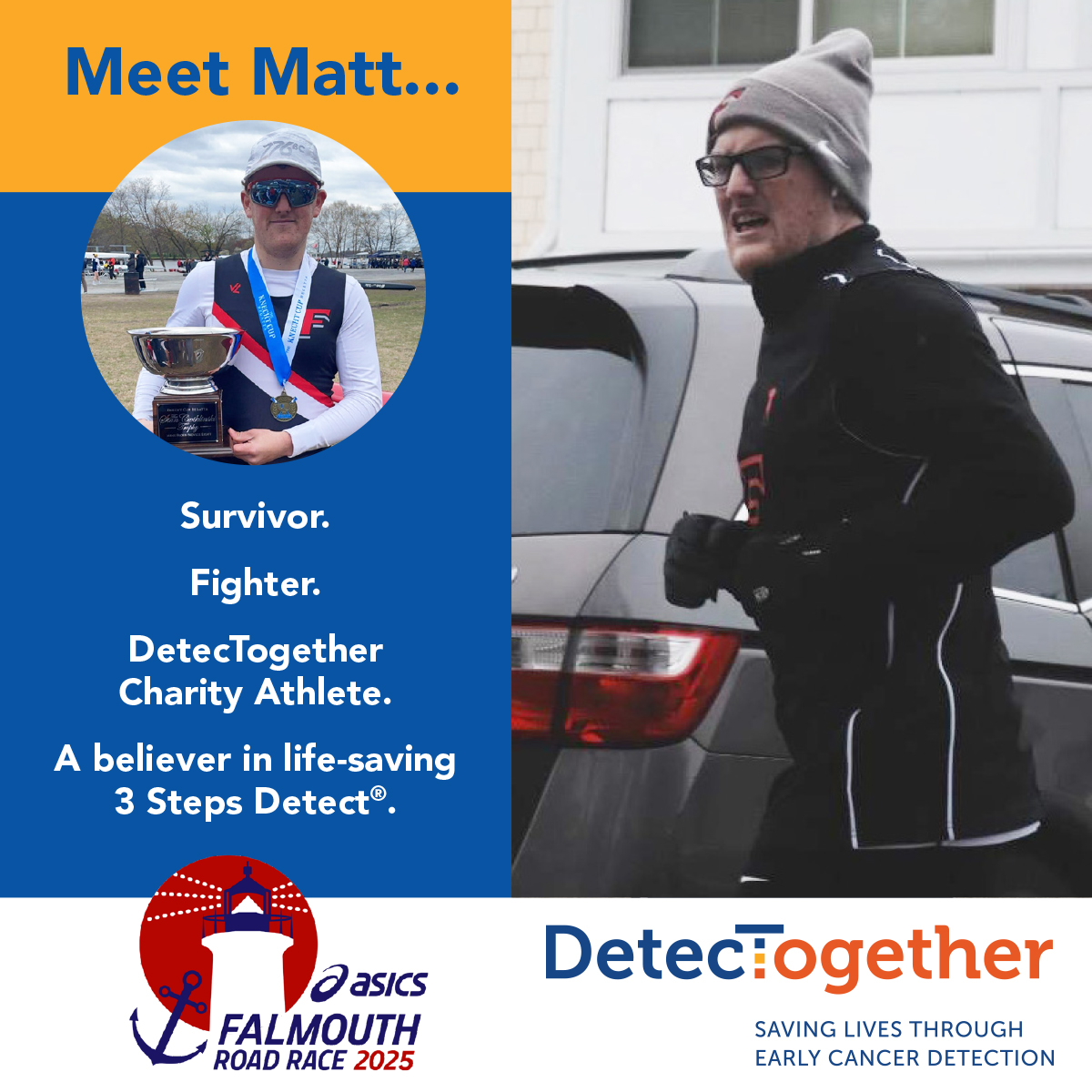 DetecTogether (@detectogether) on Twitter photo ๐โโ๏ธ ๐๐๐๐ญ ๐๐๐ญ๐ญ๐ก๐๐ฐ ๐๐๐ง๐๐ฌ๐ญ๐๐ โ cancer survivor, fighter, and one of our incredible runners in the 2025 ASICS Falmouth Road Race
๐ Join us in cheering him on, and consider supporting his race journey: qrco.de/Matthew_X
#FalmouthRoadRace #DetecTogether ๐โโ๏ธ ๐๐๐๐ญ ๐๐๐ญ๐ญ๐ก๐๐ฐ ๐๐๐ง๐๐ฌ๐ญ๐๐ โ cancer survivor, fighter, and one of our incredible runners in the 2025 ASICS Falmouth Road Race
๐ Join us in cheering him on, and consider supporting his race journey: qrco.de/Matthew_X
#FalmouthRoadRace #DetecTogether