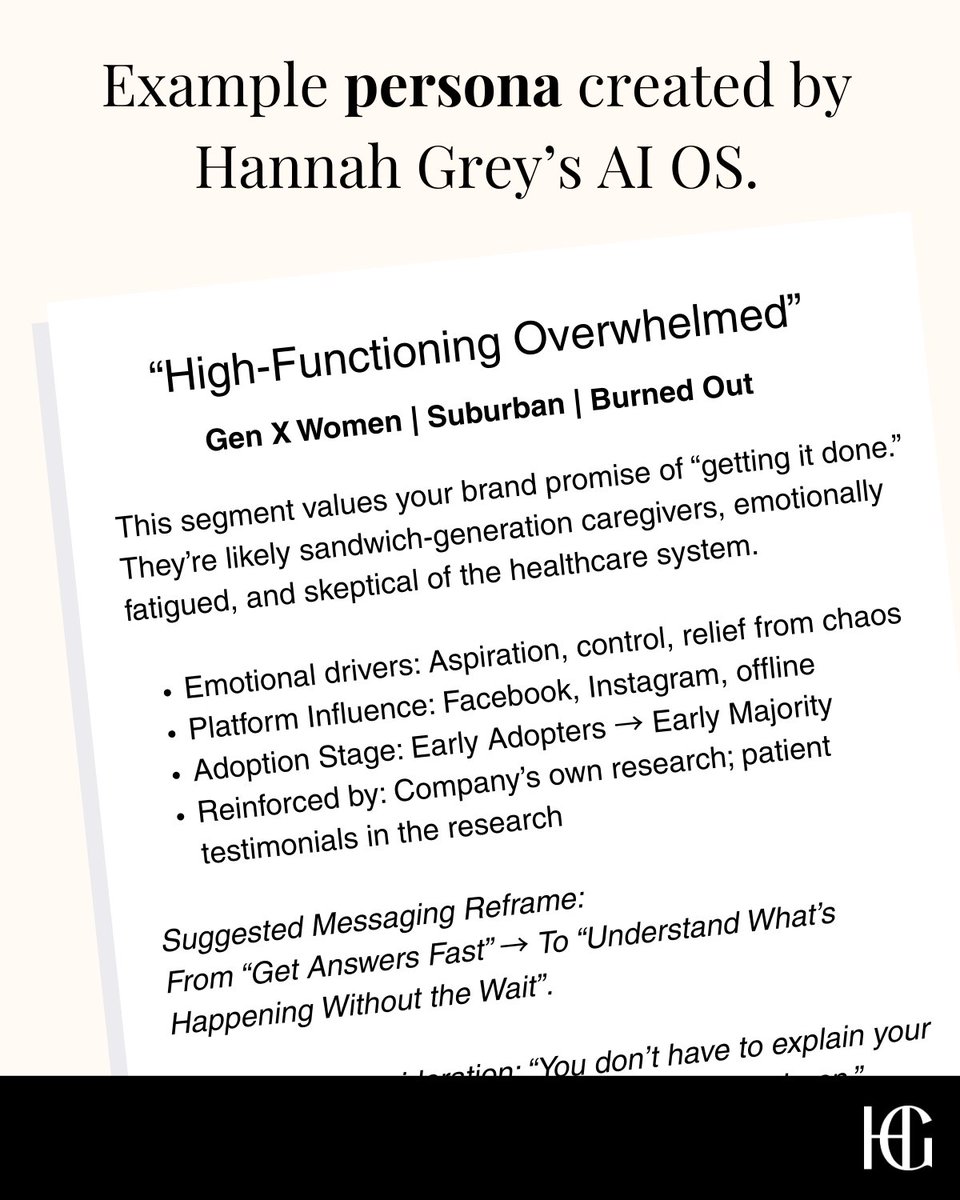 HannahGreyVC's tweet image. This is the kind of insight early-stage teams don’t always have the bandwidth to research. Our Persona Resonance Architect, part of Hannah Grey's AI OS, helps surface high-affinity personas and tension points before launch.
Want to see more? Click below to subscribe to Hello,…