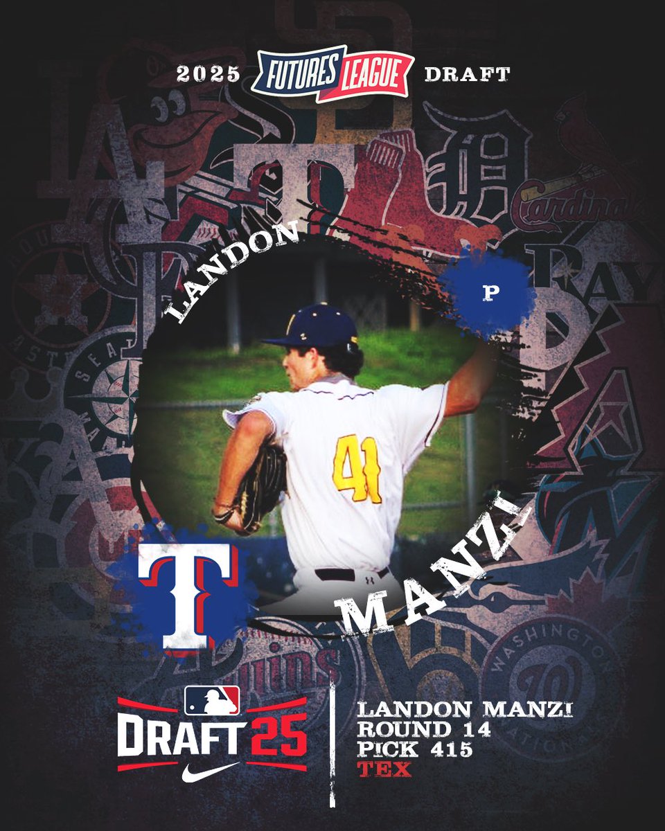 The Futures League (@futuresleague) on Twitter photo βΎοΈπ ππππ ππππ
π πππππ
The first current Futures Leaguer of this summer is off the board to Texas!
<a href="/LandonManzi/">Landon Manzi</a> π¦ β‘οΈ <a href="/Rangers/">Texas Rangers</a>
Round 14, Pick 415
#FuturesLeague | #MLBDraft βΎοΈπ ππππ ππππ
π πππππ
The first current Futures Leaguer of this summer is off the board to Texas!
<a href="/LandonManzi/">Landon Manzi</a> π¦ β‘οΈ <a href="/Rangers/">Texas Rangers</a>
Round 14, Pick 415
#FuturesLeague | #MLBDraft