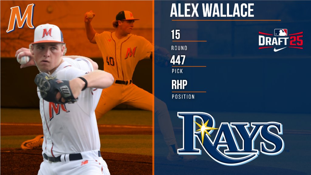 McLennanSports's tweet image. Wally is headed to Tampa Bay! Congratulations to Alex Wallace on being selected in Round 15 of the 2025 MLB Draft!
#GoLanders | #ContinuingTheLegacy