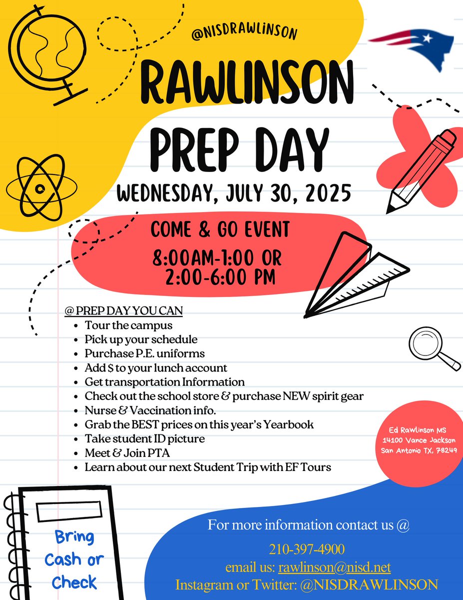 Save the date Patriots!! Prep day is just 2 weeks away!