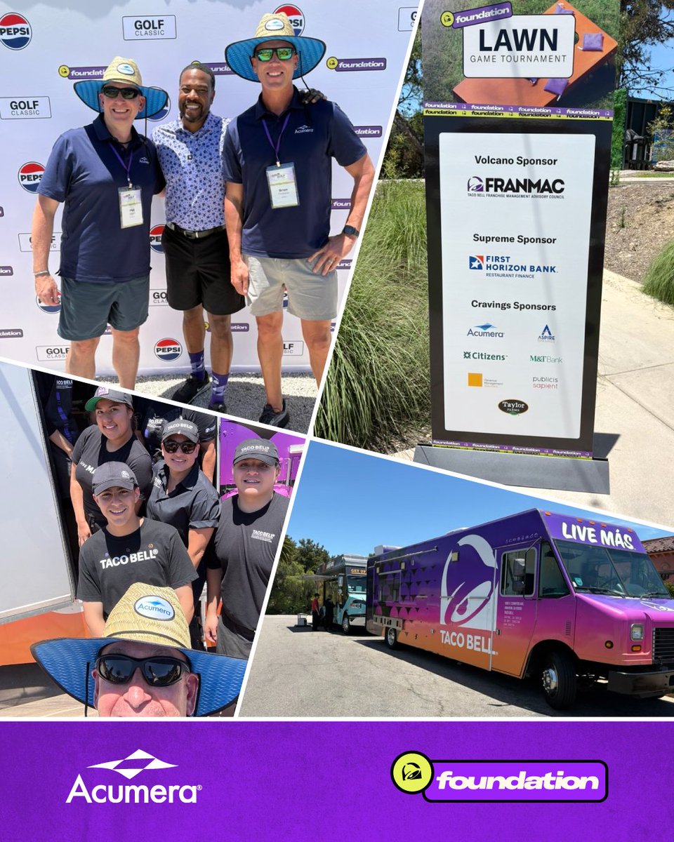 acumera's tweet image. Honored to sponsor the #SummerOfConnection with @TacoBellFdn 🌮💜
Inspired by the #LiveMasScholars + leaders like @SeanTresvant at @tacobell.
Next time you order, round up—your change fuels future innovators.
#SOC25 #TechForGood #PurposeDriven #Acumera