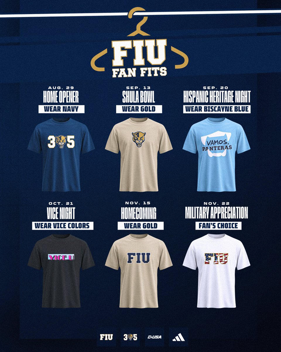 Start planning your #FIUFanFits for gamedays! We need you rocking these colors at home 🫡