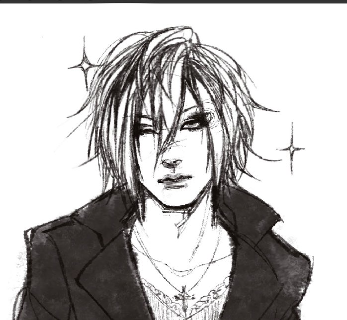 uruha sketches in two different brushes :3 #麗 #theGazettE ☆