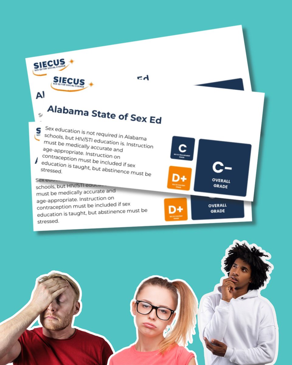 C- isn’t cutting it.

Alabama’s sex ed standards are outdated and inconsistent. Young people deserve better than a system that only teaches the bare minimum.

Share this post if you agree it’s time for better sex education.