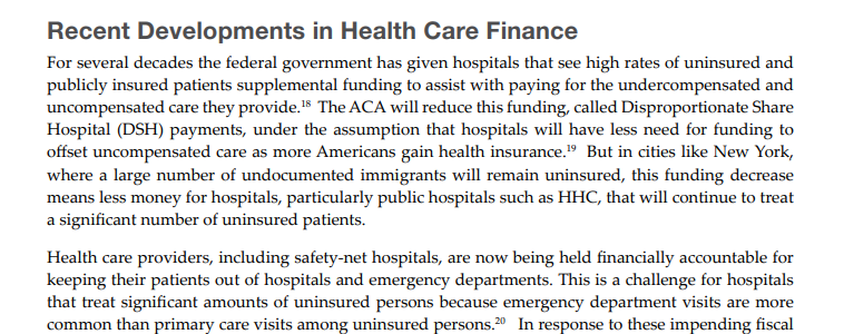 The problem, acknowledged sometimes quietly, sometimes out loud, is that Disproportionate Share Hospitals serve many undocumented individuals who do not have insurance and can't access public programs like Medicaid under most circumstances.