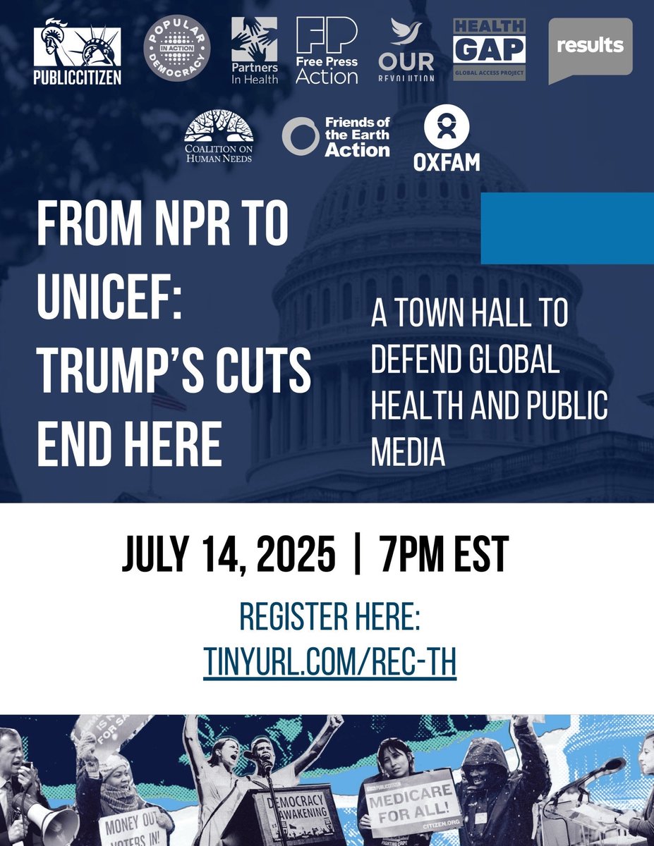 AttorneyNora's tweet image. Congress approved $75 billion in extra funding for ICE. But it may approve a budget CUT package to claw back $1.1 billion from public broadcasters PBS & NPR. Join us tonight to discuss how we save public media & global health funding: