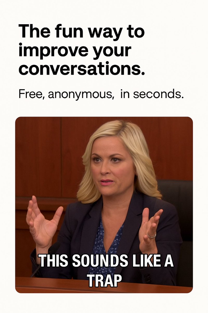 MeetingSlayerAI's tweet image. Think it’s too good to be true? It’s NOT. 😆
No signups. No B.S. Just your convo—rated, roasted, and ready for redemption.
Try it out here: meetingslayer.ai