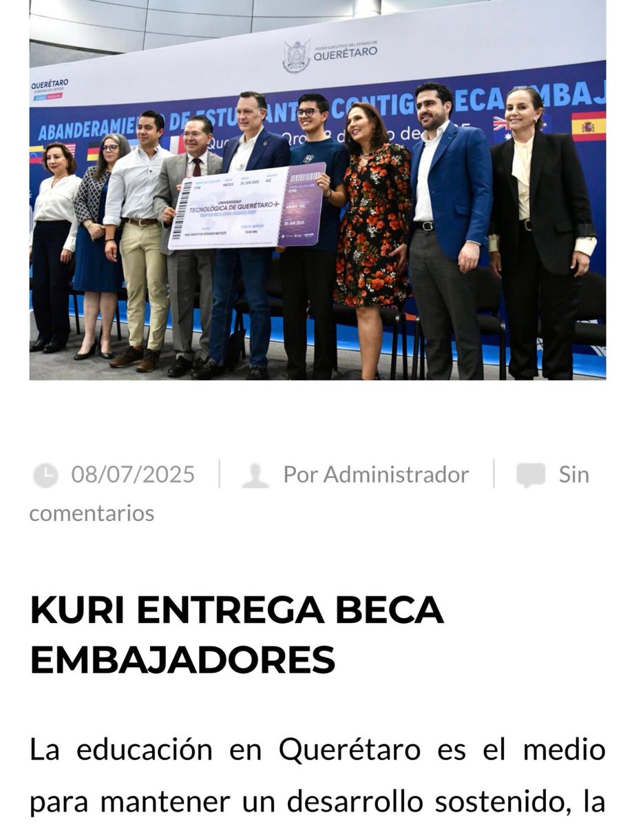 Comexus's tweet image. 📰 Si quieres saber más:
Nota en El Conspirador: ow.ly/8T8X50WpACy
Nota en Reporte Índigo: ow.ly/ZGgT50WpACx

#BecasEmbajadoresQuerétaro #COMEXUS #MovilidadEstudiantil #EstudiaEnEEUU