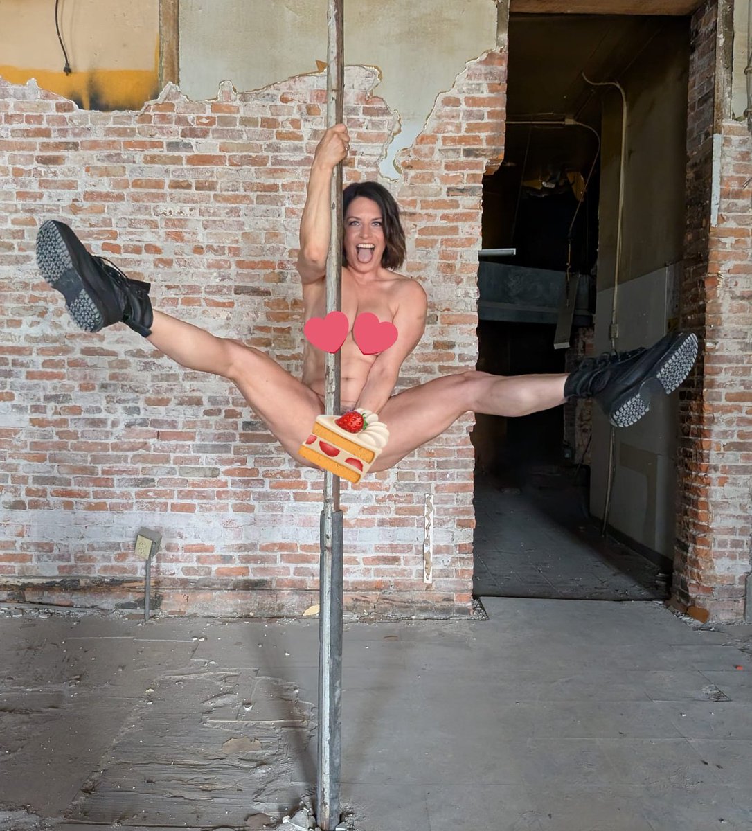Hahaha! Yeah baby! I still got it, even with these heavy 🥾. Here's to 51! #youngatheart  #poledancer #tryandstopme #Share