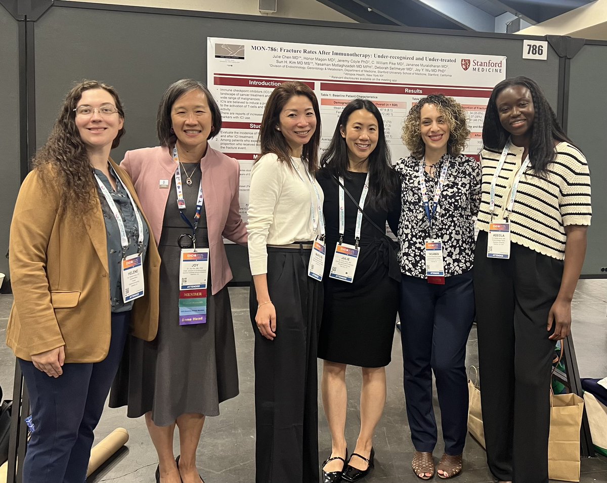JoyYWu's tweet image. Day 3 @StanfordEndo posters at #ENDO2025 by fellow Tamaryn Fox and faculty @dimpi_desai Julia Chang, Julie Chen, Sun Kim, Yasaman Motlaghzadeh, Deborah Sellmeyer 🙌🏼