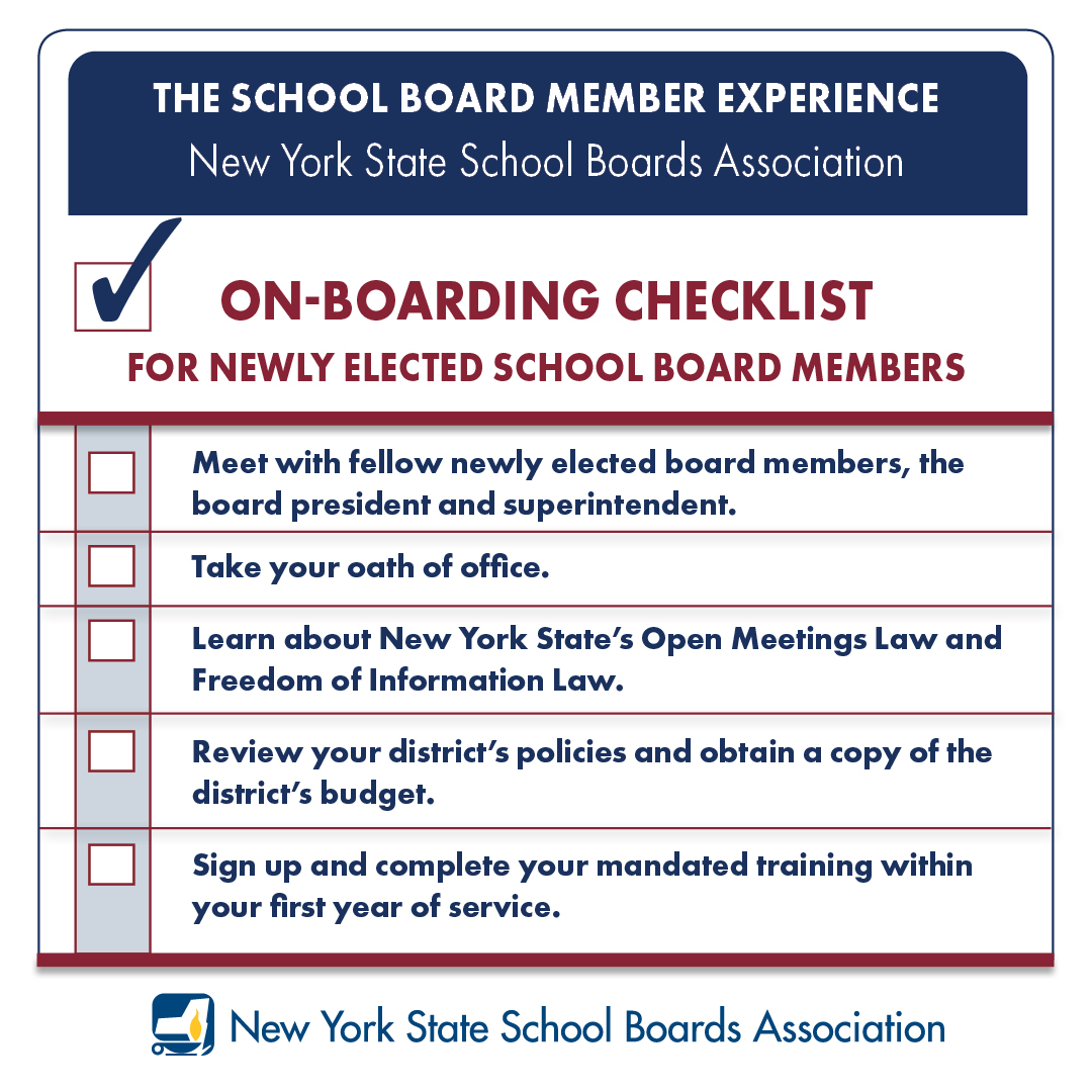 Curious about the onboarding process for newly elected school board members? Take a look!

Also, check out NYSSBA's President's Gavel episode on how an effective onboarding process benefits new members and builds a successful school board: ow.ly/7auz50Wp8yx