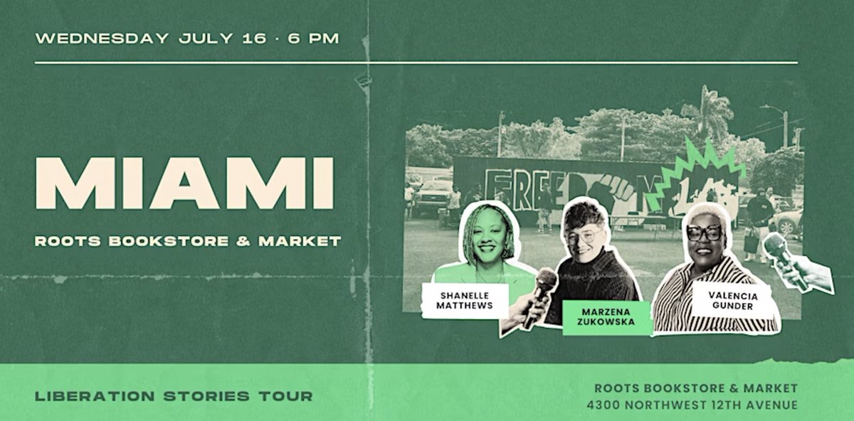 Get ready! The "Liberation Stories" book tour comes to Miami on July 16, at Roots Bookstore and Market. Join the conversation on narrative power, movement building, and shaping culture for justice.
Read more here: ow.ly/tUt550Wpuq6