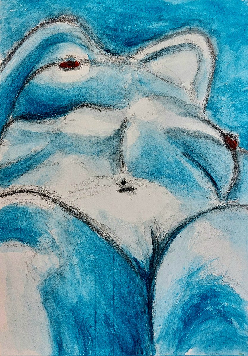 Graphit und Wasserfarbe