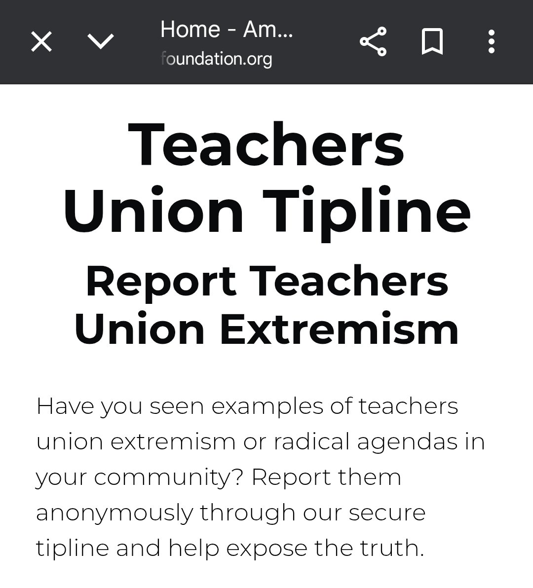 You can now report teachers union extremism here:
americanculturefoundation.org/#tipline