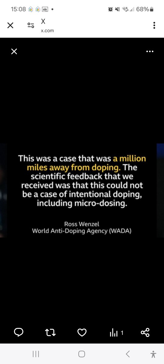 Momobeat (@stefaniade973) on Twitter photo <a href="/_JustTennis_/">Thomas Leach</a> <a href="/BBCNews/">BBC News (UK)</a> It's the most analyzed case in the history of anti-doping. Three tribunals issued a verdict of complete innocence, then WADA reopened the case and declared they had meticulously re-analyzed the entire case from top to bottom. This is the conclusion. <a href="/_JustTennis_/">Thomas Leach</a> <a href="/BBCNews/">BBC News (UK)</a> It's the most analyzed case in the history of anti-doping. Three tribunals issued a verdict of complete innocence, then WADA reopened the case and declared they had meticulously re-analyzed the entire case from top to bottom. This is the conclusion.