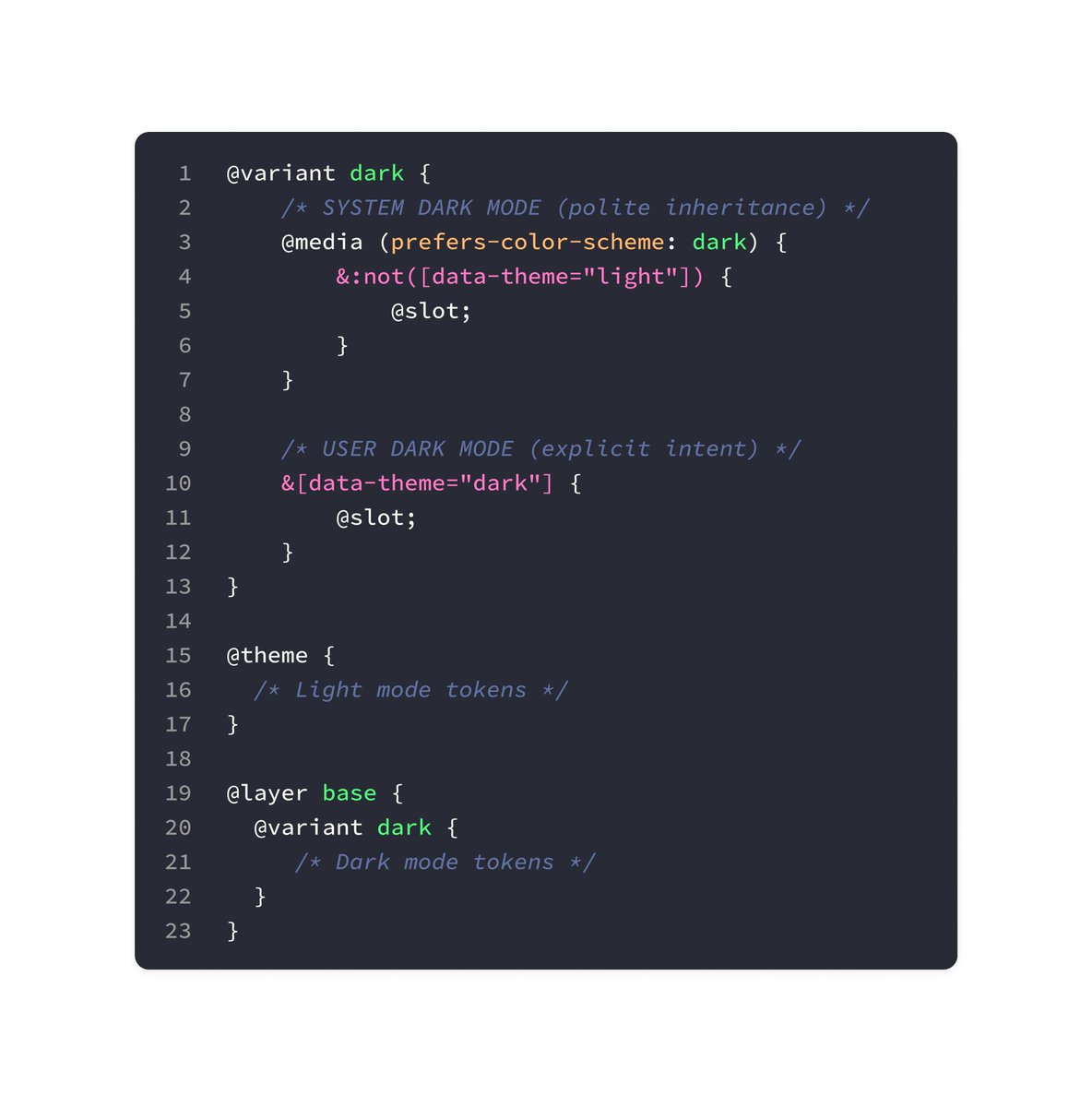 polite system dark theme in Phoenix/Tailwind v4 #ElixirLang