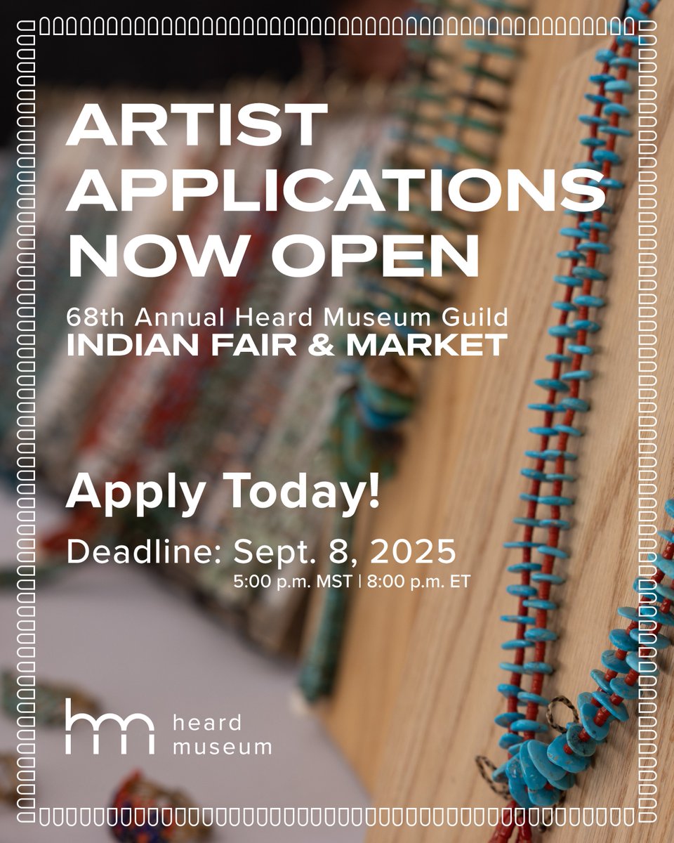 Native Artists, interested in showcasing your artwork to nearly 20,000 art  collectors, buyers, and enthusiasts? Applications for the 68th Annual  Indian Fair & Market are NOW OPEN. ✨ Apply today at https://t.co/6p3z2ZRAIE!