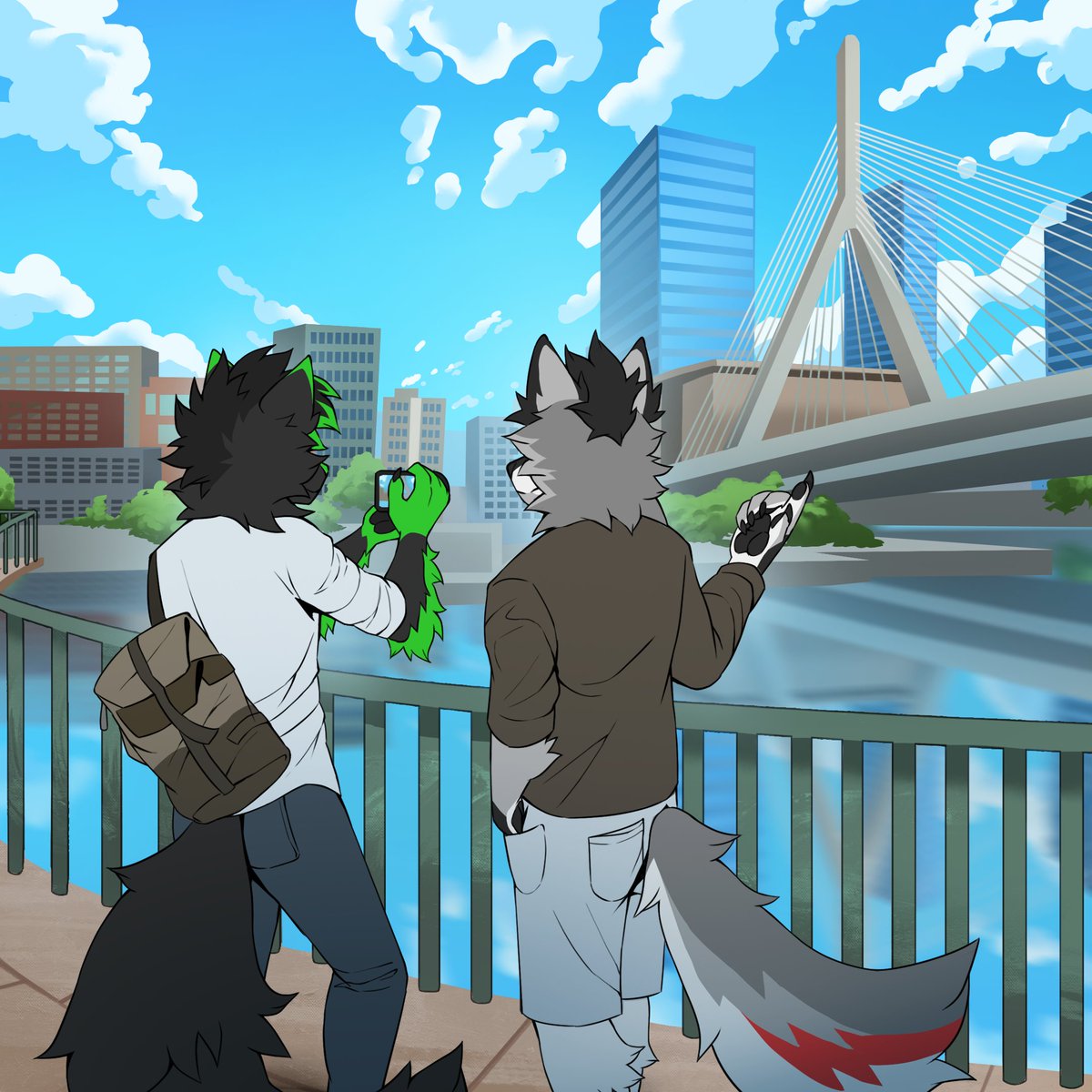 ItsPoofs's tweet image. Two weeks in America, what a dream! Loved finally meeting long-time friends &amp; making new ones. So grateful for all these amazing people in my life!
Huge thanks to @Theblizzardwolf for hosting me and being the best!🐺
Made memories for life!💚
✏️@JumiiFoxx