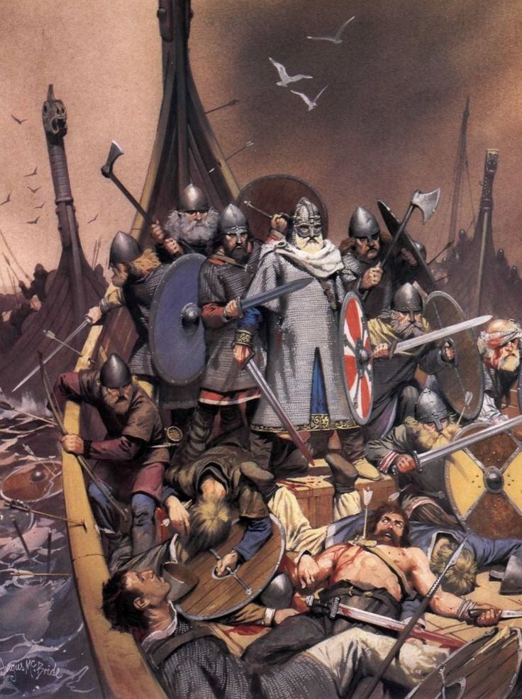 This was one of St. Olaf's predecessors, King Olaf I of Norway, who drowned himself rather than surrendered at the naval Battle of Svolder in 1000 AD after a reign of combating paganism.

With a coalition against him he must've feared a resurgence of paganism, but imagine how