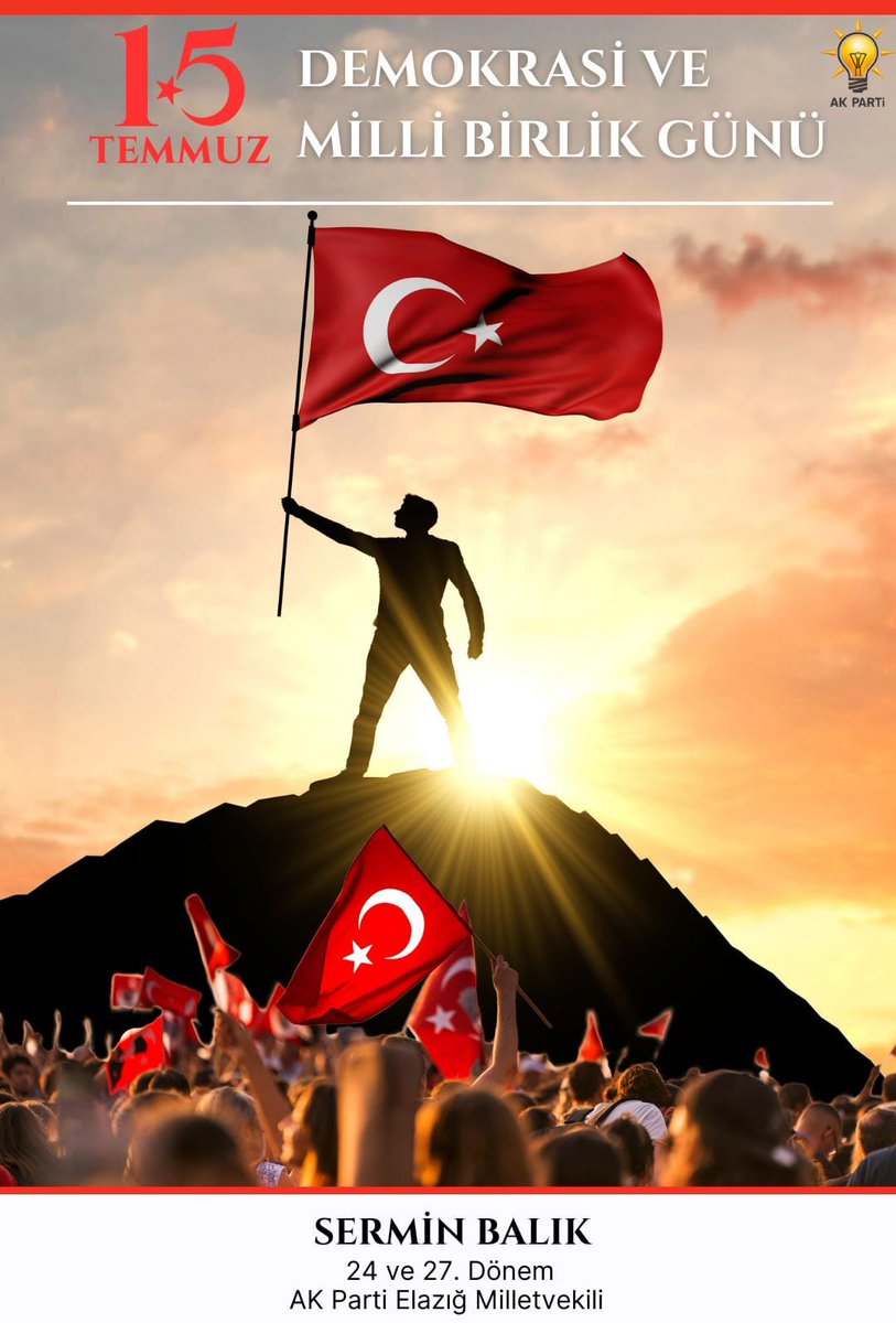 "Millet iradesine zincir vurulamaz!"

Vatanımızın istikbali için canlarını feda eden tüm Aziz #Şehit lerimizi rahmetle, #Gazi lerimizi minnetle yâd ediyorum.🇹🇷🇹🇷🇹🇷

#15TemmuzDestanı
#15TemmuzDemokrasiveMilliBirlikGünü
#15TemmuzMilletinZaferi