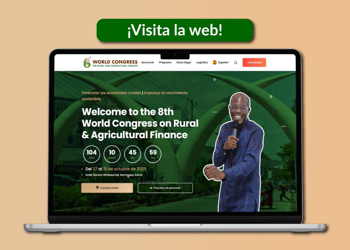 ALIDE (@_alide_) on Twitter photo #EventosALIDE 🌍 | Ya está disponible la web del 8th World Congress on Rural and Agricultural Finance 🌱, organizado por <a href="/AfracaNews/">AFRACA Secretariat</a> junto a #ALIDE, del 27 al 31 de octubre en Mombasa, Kenia 🌍.
📲 Disponible en 4 idiomas. 🔗 Visita la página aquí 👉 bit.ly/4lphtiP #EventosALIDE 🌍 | Ya está disponible la web del 8th World Congress on Rural and Agricultural Finance 🌱, organizado por <a href="/AfracaNews/">AFRACA Secretariat</a> junto a #ALIDE, del 27 al 31 de octubre en Mombasa, Kenia 🌍.
📲 Disponible en 4 idiomas. 🔗 Visita la página aquí 👉 bit.ly/4lphtiP