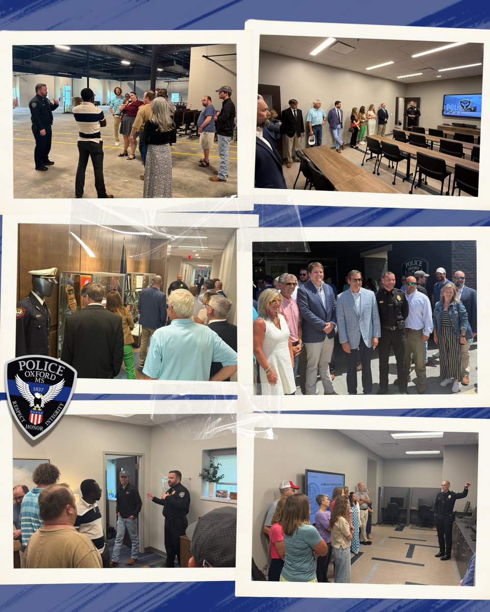 🎀✂️ A proud day in Oxford! We celebrated the grand opening of the new Oxford Police Department with a special ribbon cutting.

Guests enjoyed guided tours of the state-of-the-art facility, led by our dedicated captains and deputy chief. Here's to progress, public safety, and