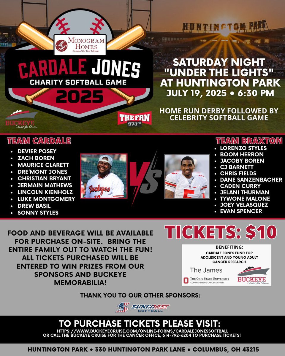 TheFoundation1_'s tweet image. Cardale's annual soft ball charity event is this Saturday! Many of our student athlete partners will be in attendance! @CJ1two Link below:
buckeyecruise.com/online-forms/cโฆ