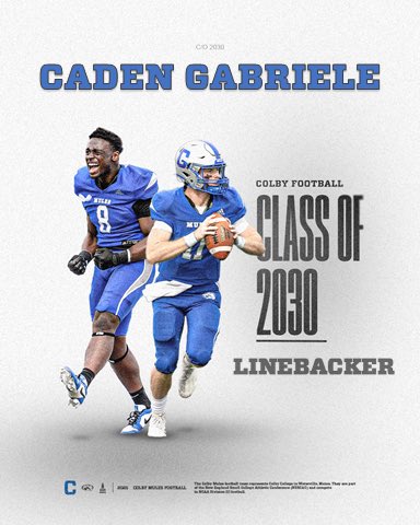 Caden Gabriele (@cadengabriele26) on Twitter photo After a great conversation with <a href="/CoachBerryFB/">Owen Berry</a>, I’m blessed to have received an offer of support in the admissions process at Colby College! <a href="/Coach_Pic50/">Evan Picariello</a> <a href="/chathamfootball/">Chatham Cougars Football</a> <a href="/CoachBournes8/">Chris Bournes</a> <a href="/PatFromEH/">Pat DiMartino</a> <a href="/ColbyCoachCos/">Jack Cosgrove</a> <a href="/Coach_Hobbins/">Liam Hobbins</a> After a great conversation with <a href="/CoachBerryFB/">Owen Berry</a>, I’m blessed to have received an offer of support in the admissions process at Colby College! <a href="/Coach_Pic50/">Evan Picariello</a> <a href="/chathamfootball/">Chatham Cougars Football</a> <a href="/CoachBournes8/">Chris Bournes</a> <a href="/PatFromEH/">Pat DiMartino</a> <a href="/ColbyCoachCos/">Jack Cosgrove</a> <a href="/Coach_Hobbins/">Liam Hobbins</a>