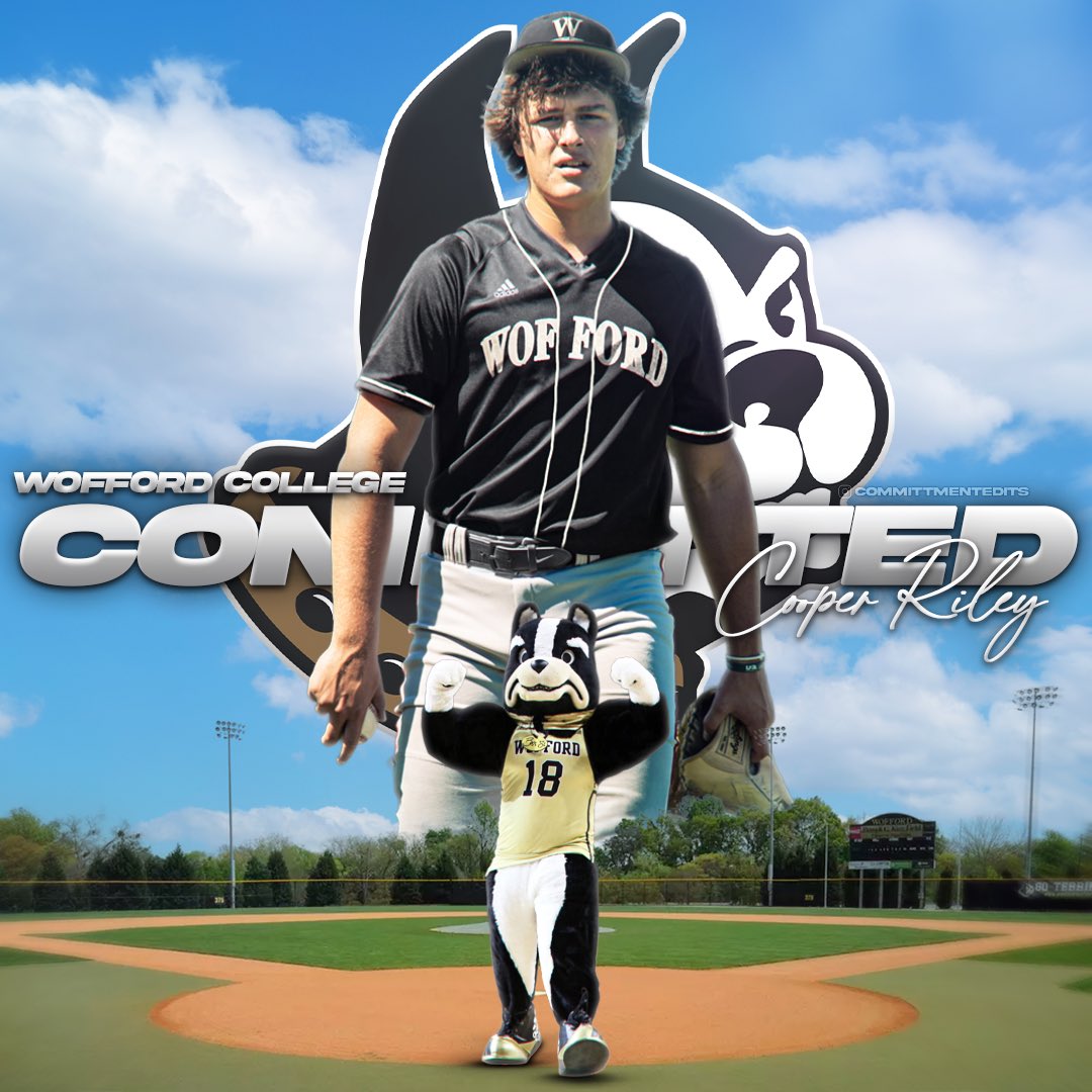 Cooper Riley (@cooper_riley6) on Twitter photo I am very excited and grateful to announce that I will be playing division 1 baseball at Wofford College. Thank you to my family, friends, and coaches for helping me become the person and player I am today. Super excited for this opportunity. Go Terriers!🐶🐾
<a href="/andyfleischack1/">andy fleischacker</a> I am very excited and grateful to announce that I will be playing division 1 baseball at Wofford College. Thank you to my family, friends, and coaches for helping me become the person and player I am today. Super excited for this opportunity. Go Terriers!🐶🐾
<a href="/andyfleischack1/">andy fleischacker</a>