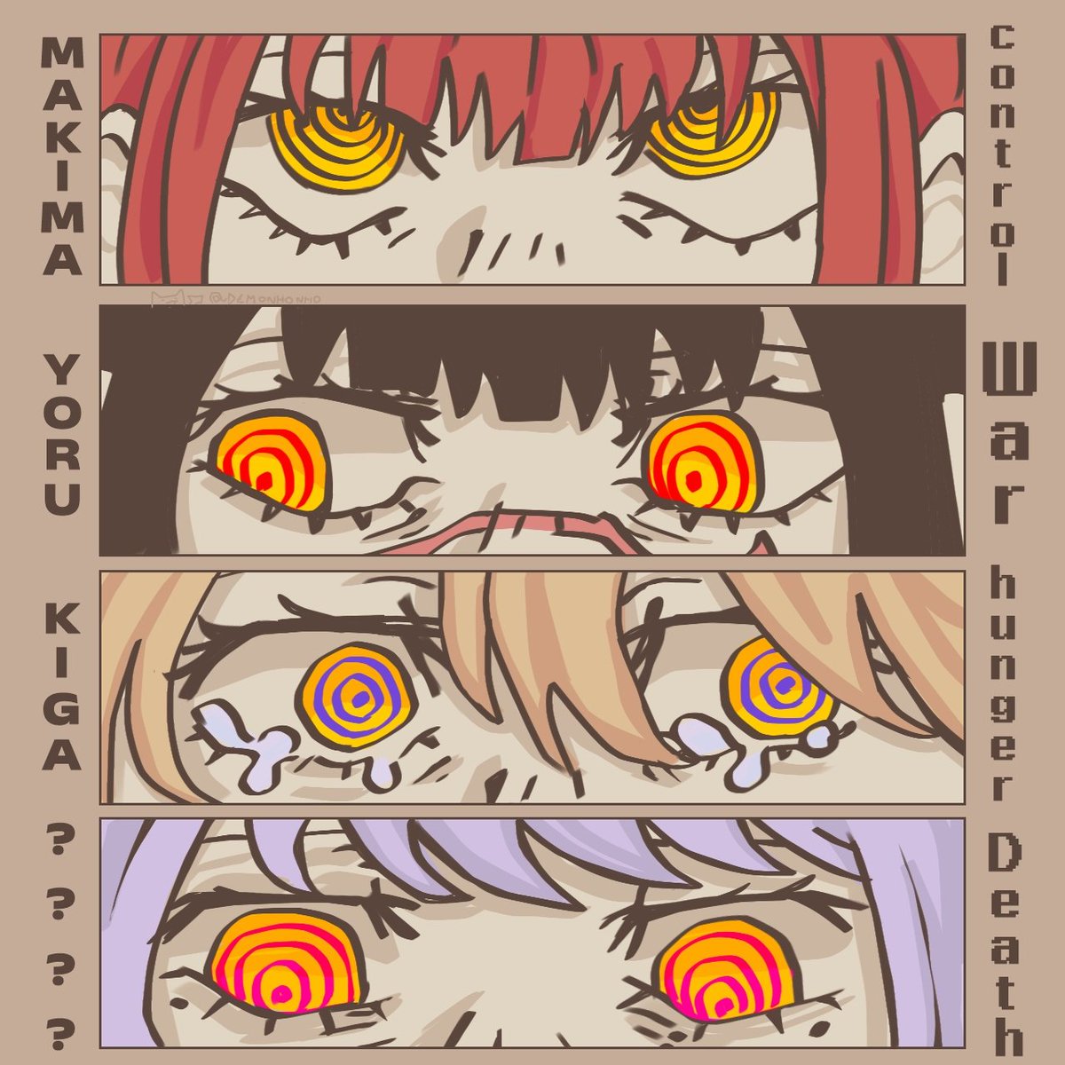 Eyes #makima #yoru #kiga #deathdevil
