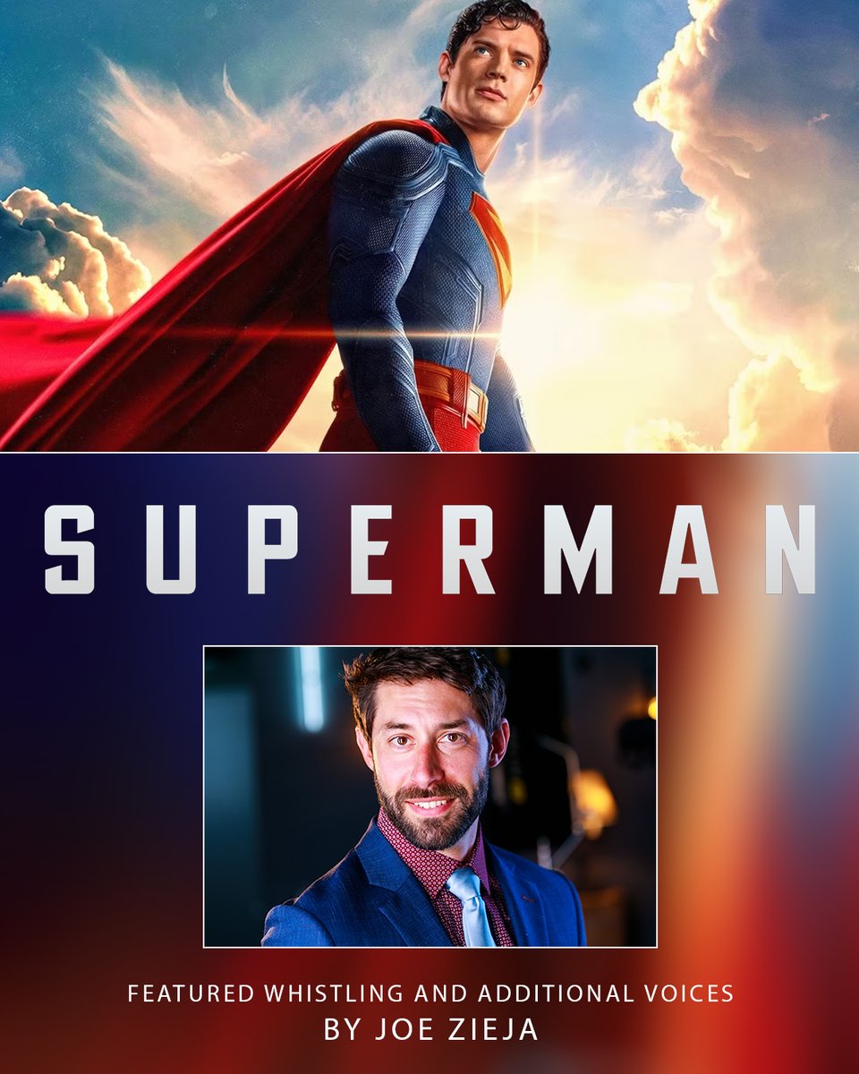 JoeZieja's tweet image. HUGE announcement! You can hear my WHISTLING calling for Krypto 🐶 in the new Superman movie! Thank you @WarnerBros @AtlasTalent & the Loop Troop for giving me the opportunity to lend my lips to Clark Kent. ...Man that is a weird sentence. #superman #kryptothedog #voiceactor