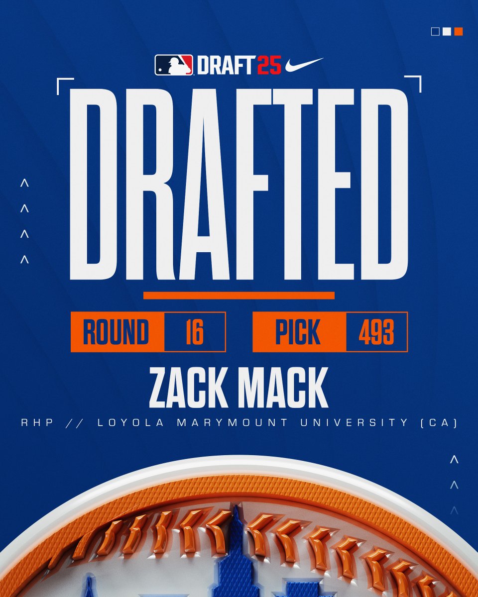 In the 16th round, the Mets select RHP Zack Mack from Loyola Marymount University (CA).