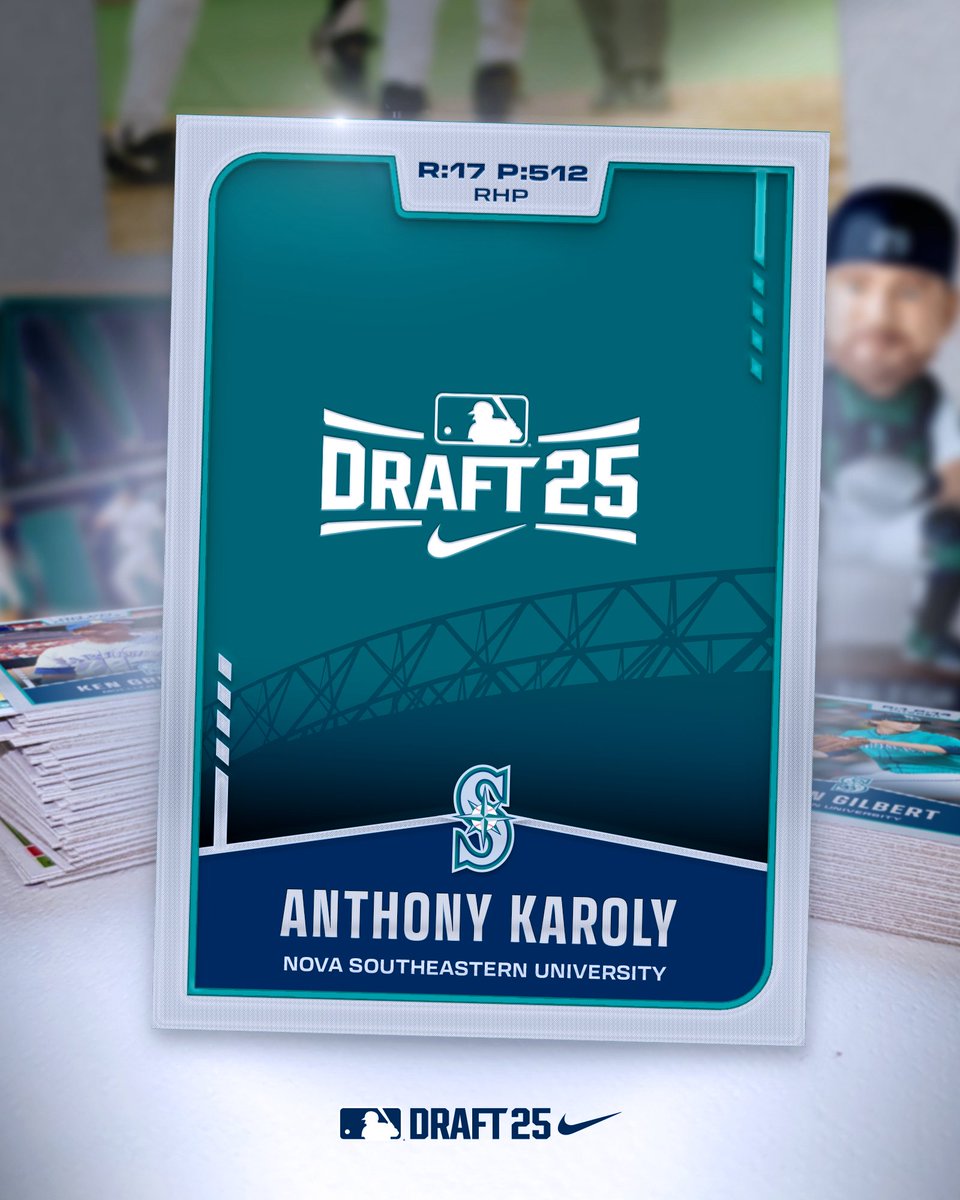MsPlayerDev's tweet image. Joining the class!
Our 17th-round selection is RHP @AnthonyKaroly47 from @NSU_Baseball 🔱 #MLBDraft