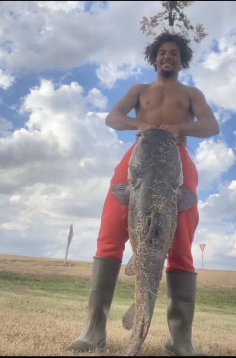 Fun story coming up on <a href="/WGEMSports/">WGEM Sports</a> tomorrow! QU wrestler and football player Josiah Oliver talks about his fishing journey after recently catching a 69lb catfish!