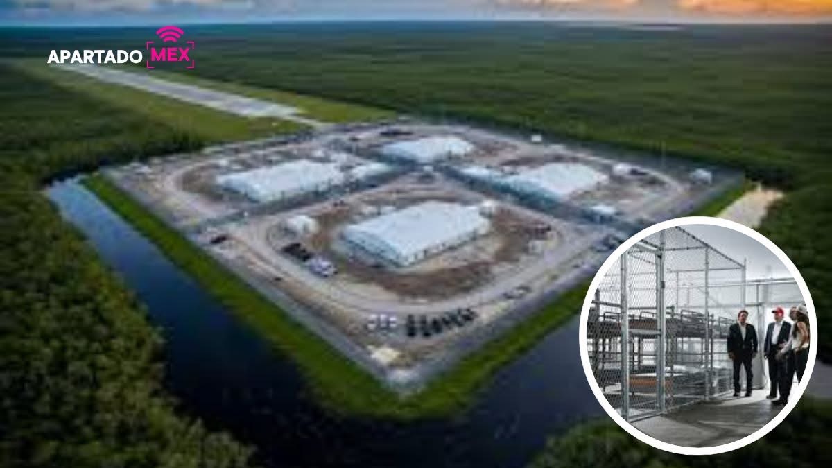 #Virales | Más de 800 inmigrantes detenidos enfrentan condiciones precarias y altas temperaturas al interior del Centro de detención Alligator Alcatraz en Florida. #apartadomex

Entérate 👉 facebook.com/share/p/1Lw7s9…