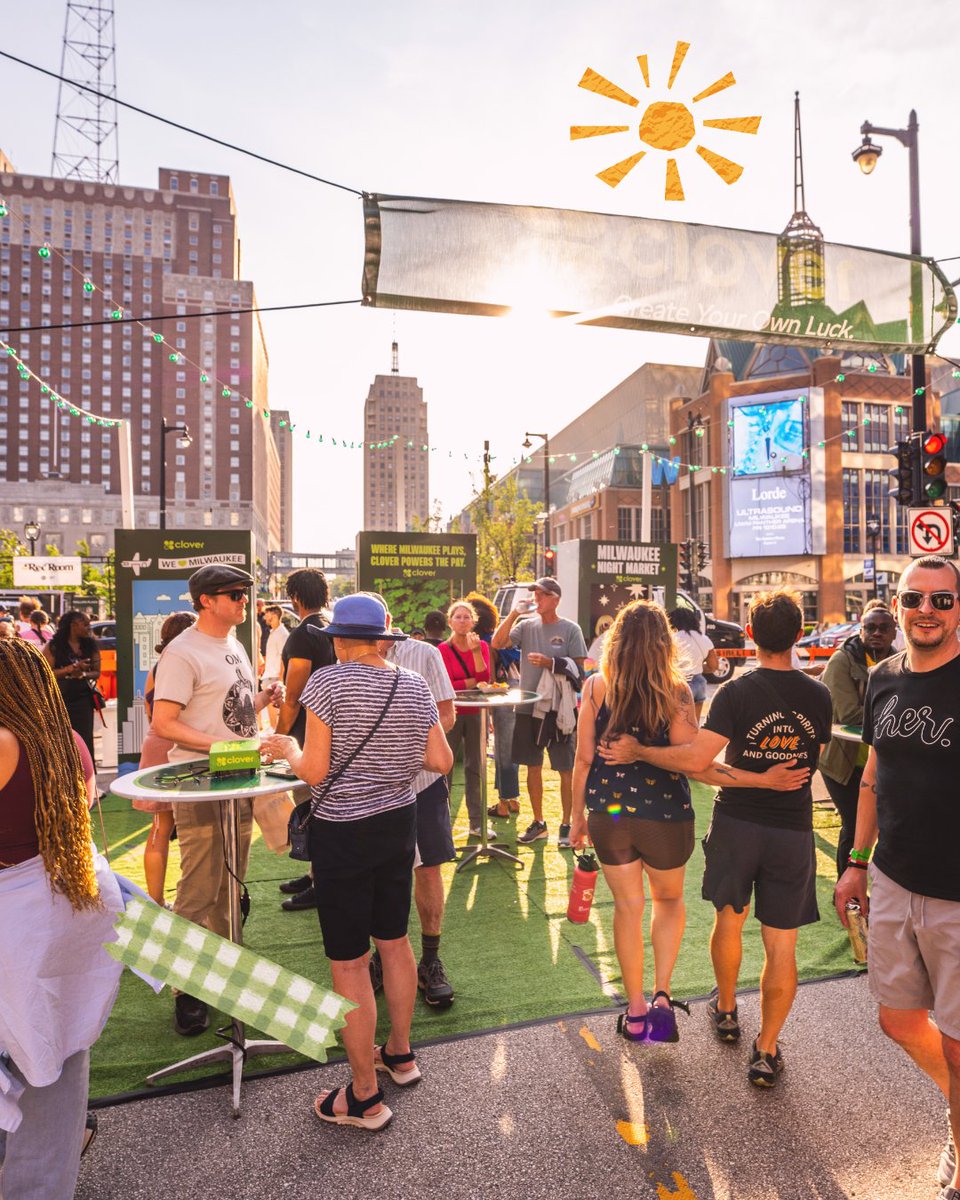 mkenightmarket's tweet image. Make sure to check out our AMAZING sponsors at this month's #NightMarket!
๐ฐ @potawatomi_mke โพ @Brewers ๐ฆ @peopleswi โญ @thehopmke ๐ @MyEyeDr โ
One MKE ๐ @CloverCommerce