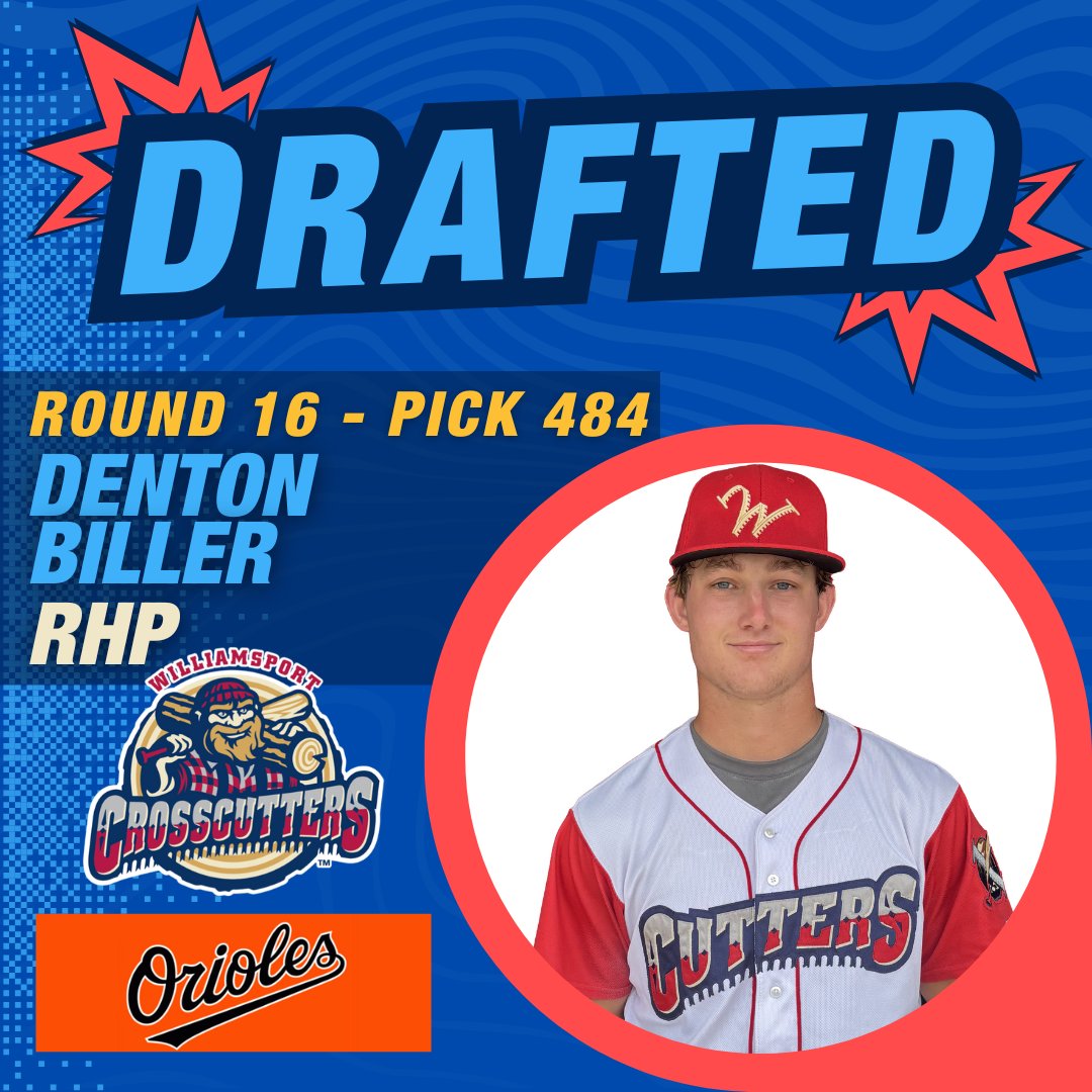 Williamsport Crosscutters (@crosscutters) on Twitter photo ๐จ๐จ๐จDRAFTED๐จ๐จ๐จ
Congratulations to Cutters RHP <a href="/BillerDenton/">Denton Biller</a> on being selected by the <a href="/Orioles/">Baltimore Orioles</a> with the 484th pick in the 16th Round of the 2025 MLB Draft!
Biller is the fifth Williamsport Crosscutters player to be selected this year.
#ItAllBeginsInBilltown ๐จ๐จ๐จDRAFTED๐จ๐จ๐จ
Congratulations to Cutters RHP <a href="/BillerDenton/">Denton Biller</a> on being selected by the <a href="/Orioles/">Baltimore Orioles</a> with the 484th pick in the 16th Round of the 2025 MLB Draft!
Biller is the fifth Williamsport Crosscutters player to be selected this year.
#ItAllBeginsInBilltown