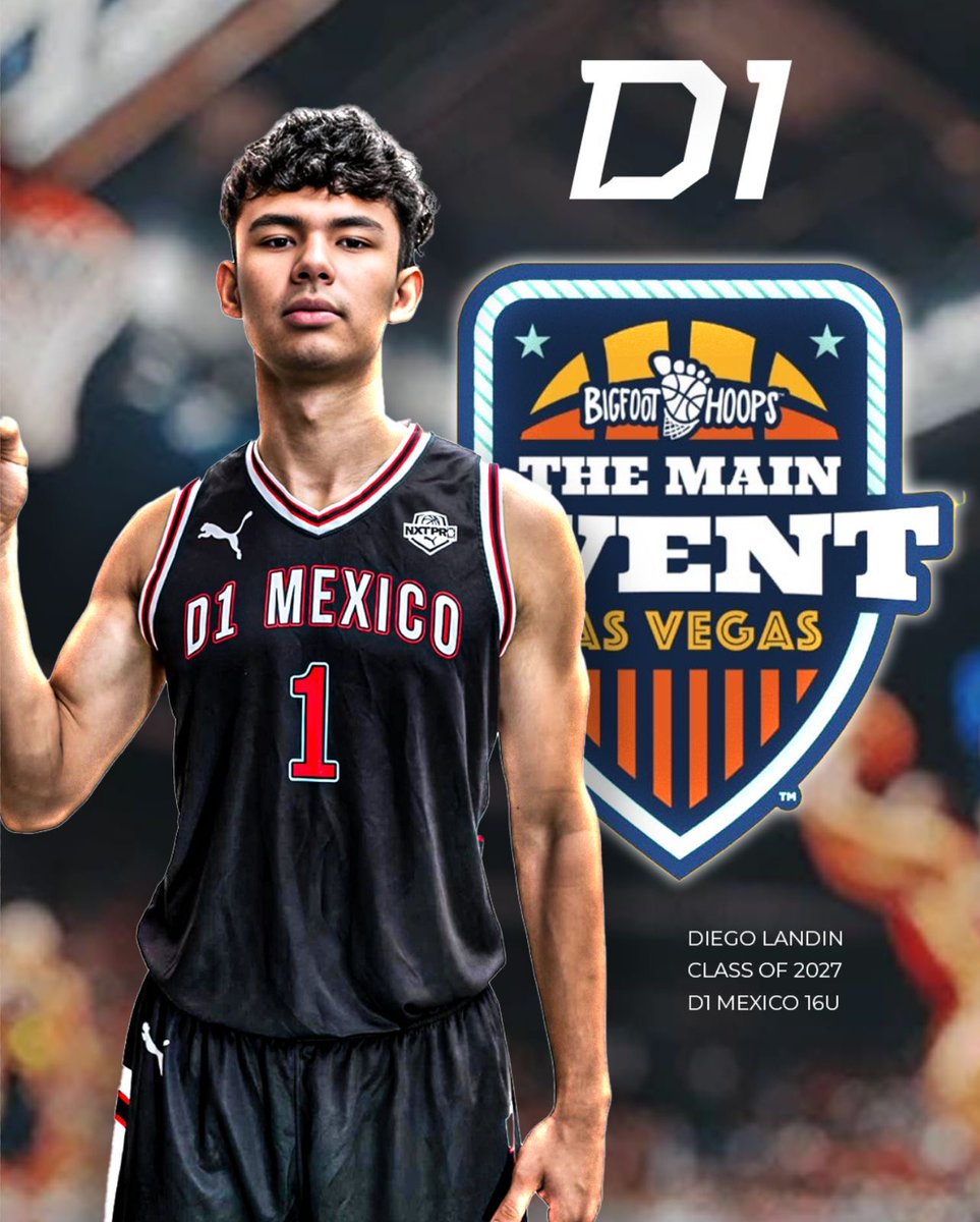 DiegoLandin24's tweet photo. I will be playing at The Main Event - Live Period event in Las Vegas (July 17th-20th) with D1 Mexico 16U. @D1Mexico2027 @BigfootHoops https://t.co/o5lpkiVTii
