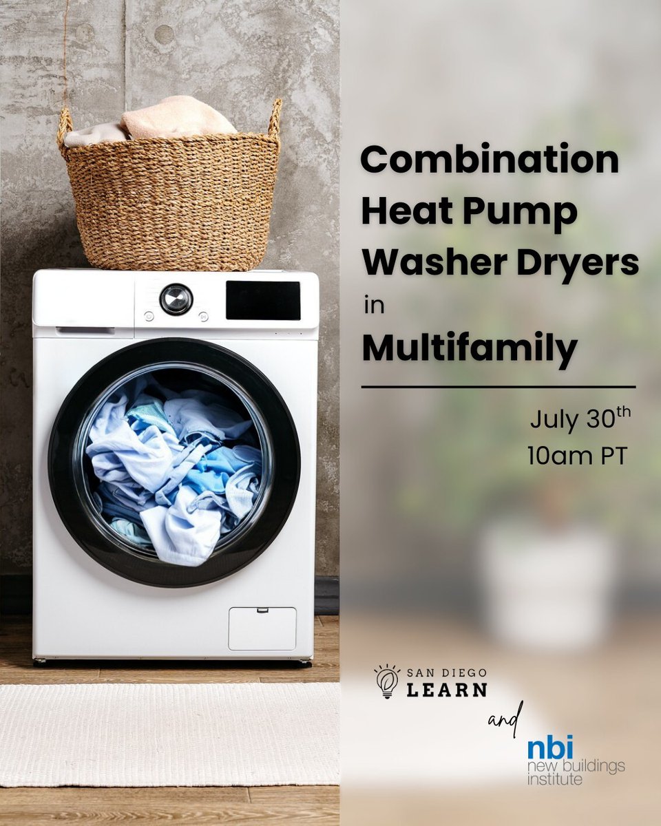 Game-changing laundry tech for multifamily builds? Yes, please.

Learn how all-in-one, plug-and-play heat pump dryers cut energy use by 75% and simplify design.
🗓️ July 30 | 🎓 Free webinar
🔗 Register: ow.ly/JMSH50WpAqa
.
.
.

#energyefficiency #electrification #upskill
