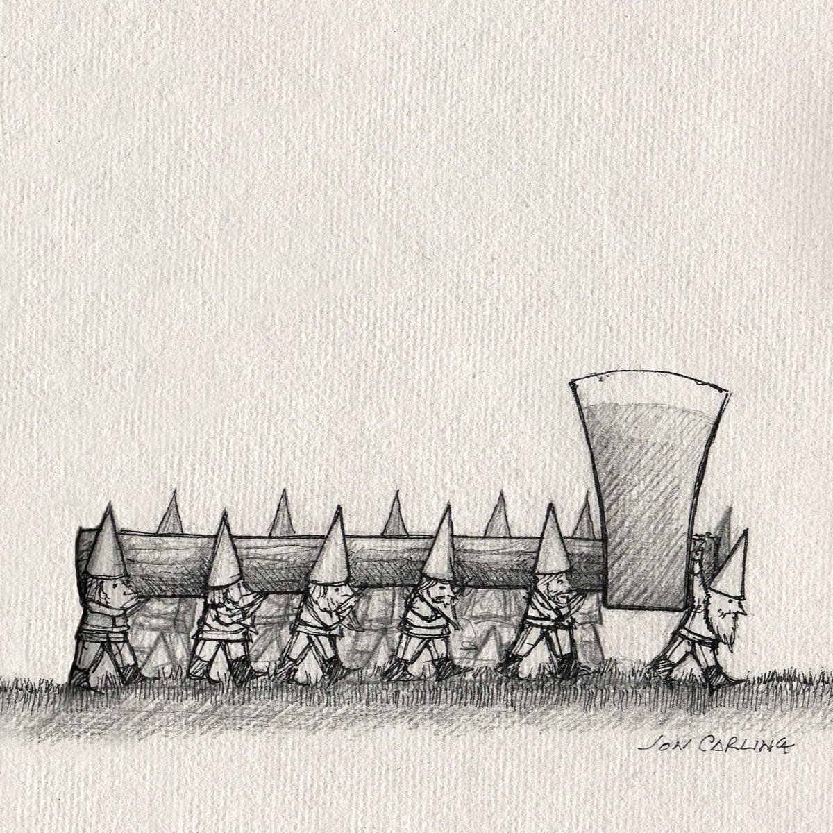 JonCarling's tweet image. Gnomes with a stolen axe