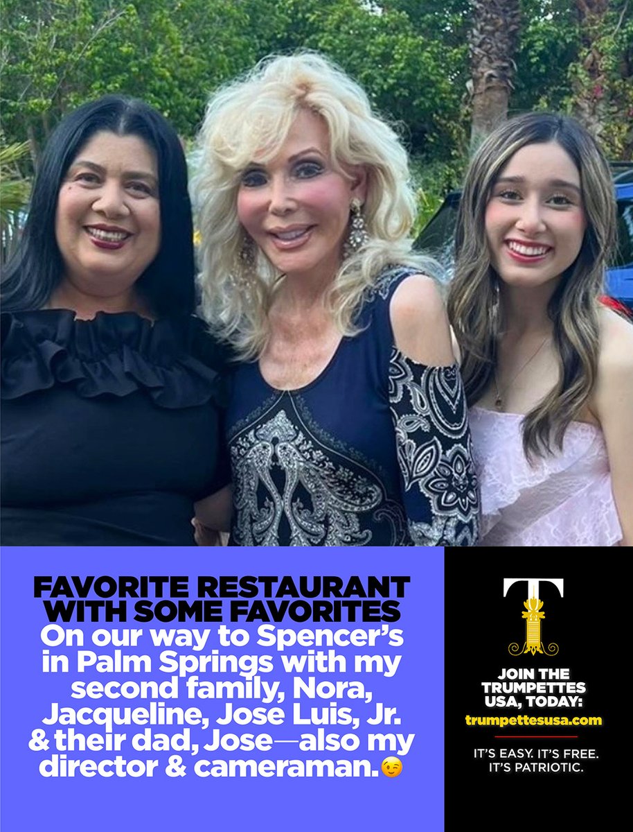 TTrumpette's tweet image. What a great night, haven’t seen Nora & Jose’s children for almost a year!
Remember to Follow, Like, Love & Share Toni Holt Kramer & Trumpettes USA