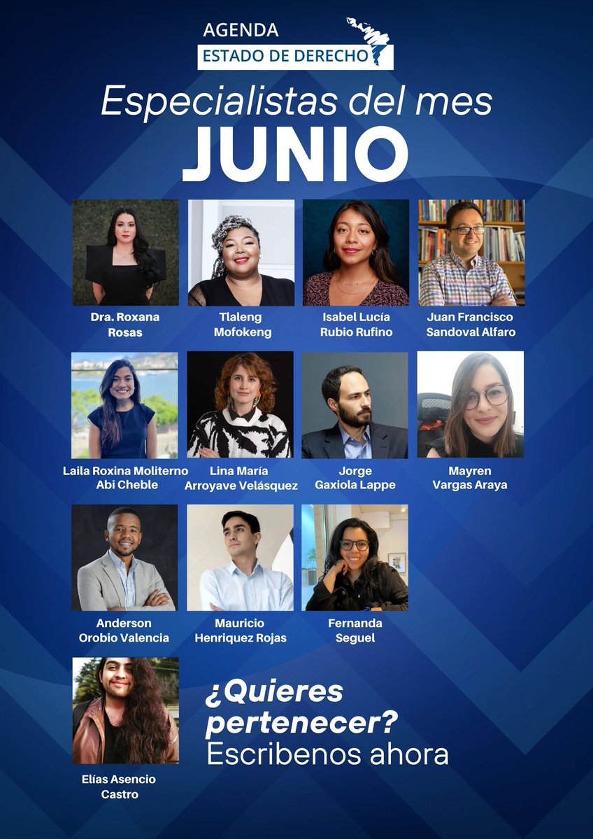 📚✨En Agenda Estado de Derecho agradecemos profundamente las valiosas contribuciones realizadas durante el mes de junio por quienes compartieron conocimiento, análisis y reflexión crítica desde una mirada jurídica y multidisciplinaria.

Cada artículo publicado representa un