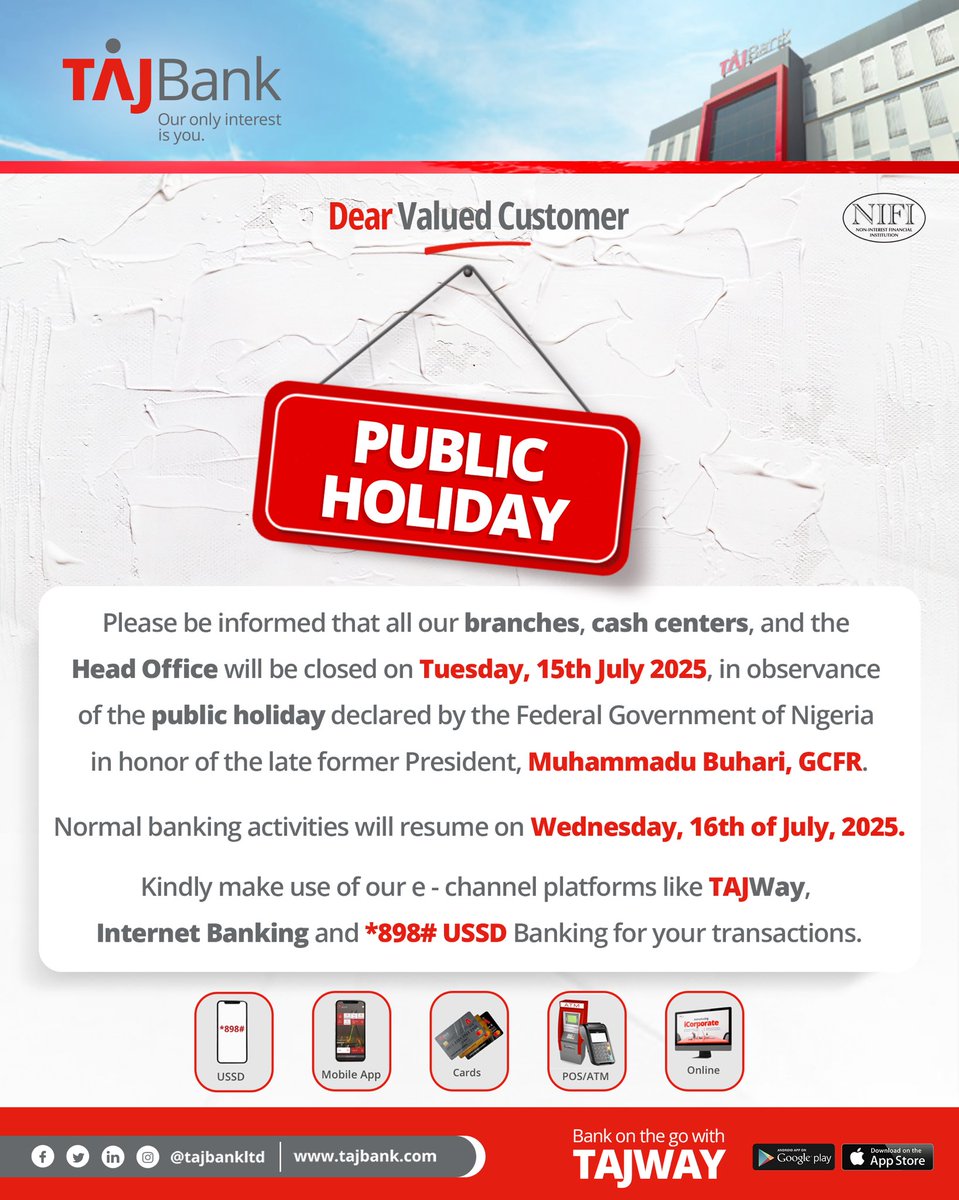 TAJBankNG (@tajbankltd) on Twitter photo 
