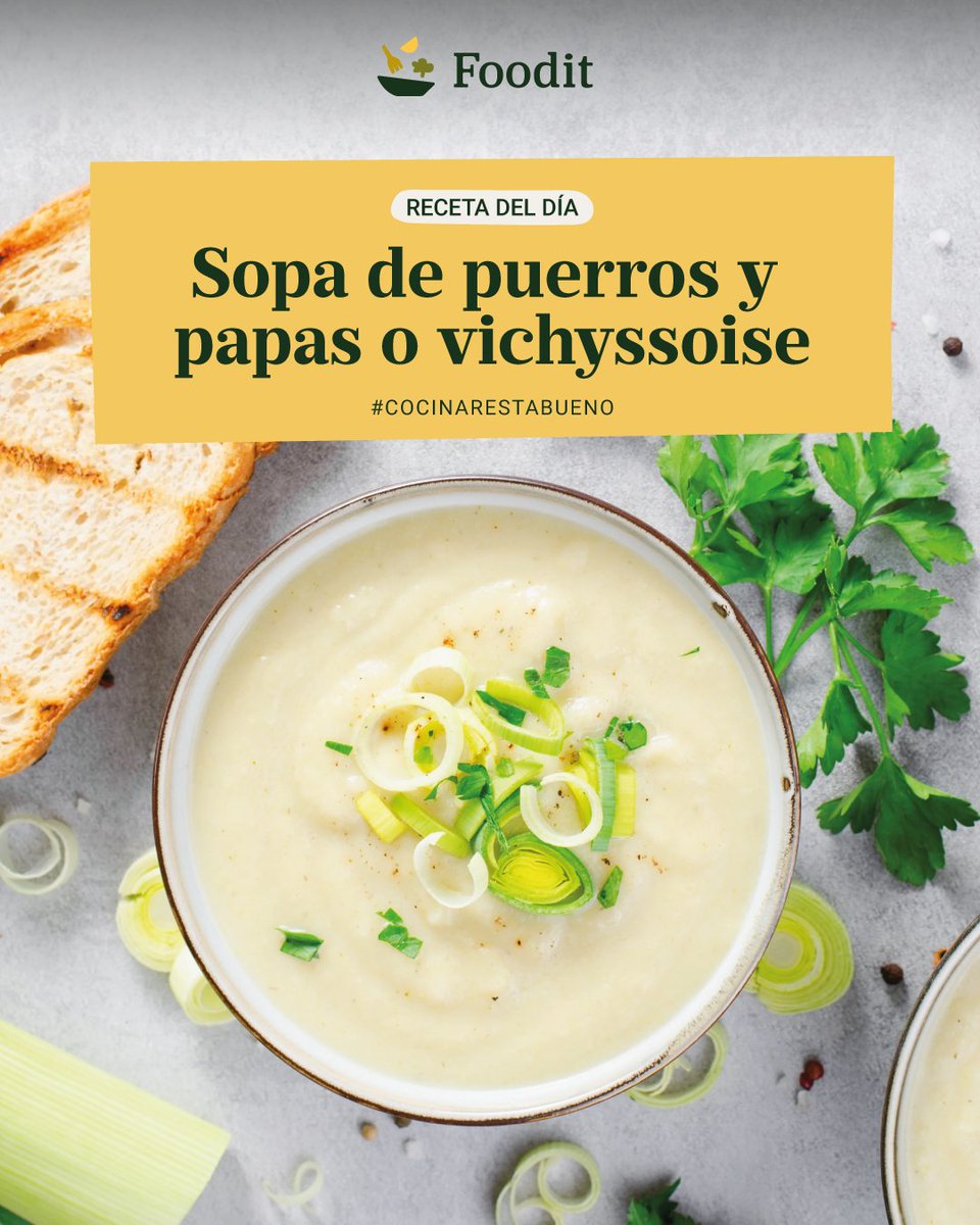 FOODIT_AR's tweet photo. ¡Hola Fooditers! ¿Quién dijo que las sopas son aburridas? Hoy traemos una receta que te va a enamorar: nuestra Sopa Crema de Puerros y Papas. Es la combinación perfecta para esos días de invierno que, de repente nos perdona tanto frío. https://t.co/rFXPKDfwtg