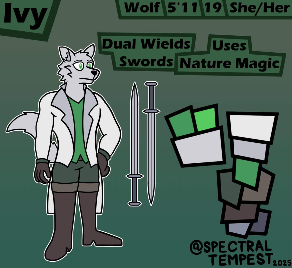 SpectralTempest's tweet image. Ref sheet for a new OC!