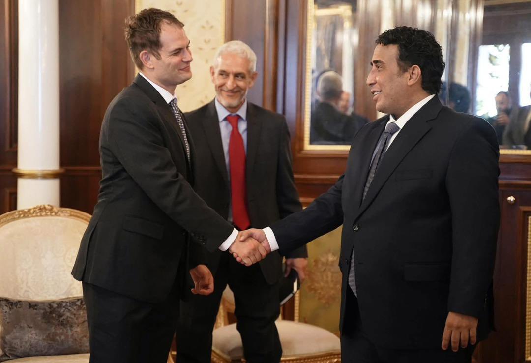 UK in Libya🇬🇧🇱🇾 (@ukinlibya) on Twitter photo In his meeting with Presidential Council Chair Mnefi, Minister <a href="/HFalconerMP/">Hamish Falconer MP</a> underlined the need for unified, accountable security structures - a vital step towards countering destabilising external influence. In his meeting with Presidential Council Chair Mnefi, Minister <a href="/HFalconerMP/">Hamish Falconer MP</a> underlined the need for unified, accountable security structures - a vital step towards countering destabilising external influence.