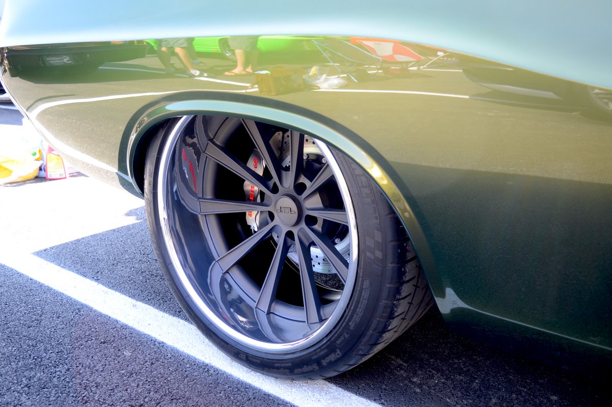 Relentless. Steve Nettleingham's #Relentless 1970 #DodgeChallenger was built by Oklahoma's #HotRodGarage. It debuted at the 2025 #Goodguys #SummitRacingNationals, in Columbus, Ohio, where it was picked as a Top-5 #SMotY finalist and earned the TMI Products Best of Show interior